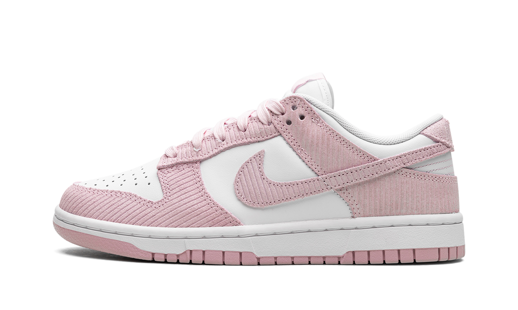 Nike Dunk Low de veludo cotelê rosa