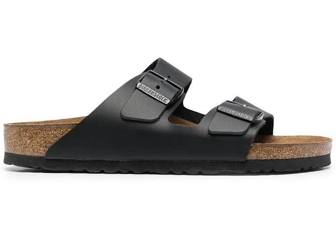 Birkenstock Arizona em couro liso preto
