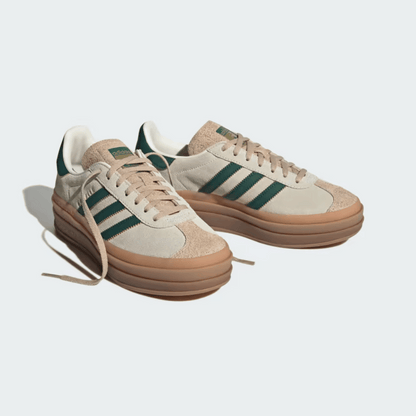 Adidas Gazelle Bold Magic Bege Verde Universitário