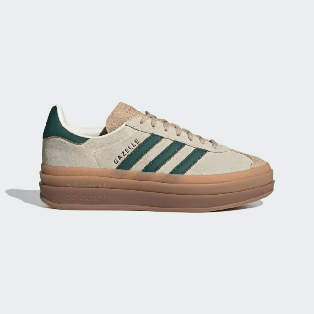 Adidas Gazelle Bold Magic Bege Verde Universitário