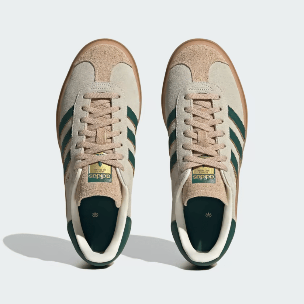 Adidas Gazelle Bold Magic Bege Verde Universitário
