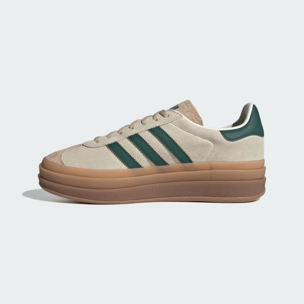 Adidas Gazelle Bold Magic Bege Verde Universitário