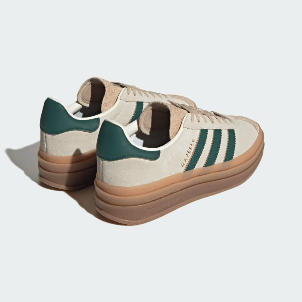 Adidas Gazelle Bold Magic Bege Verde Universitário