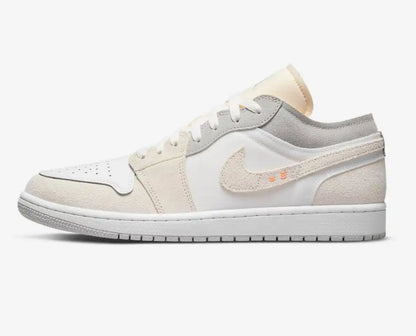 Air Jordan 1 Low Inside Out Creme Branco Cinza Claro
