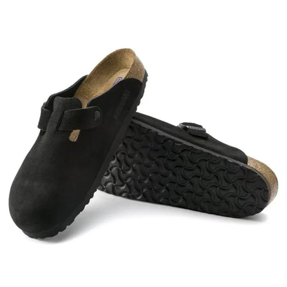 Birkenstock Boston Soft Footbed Camurça Preta