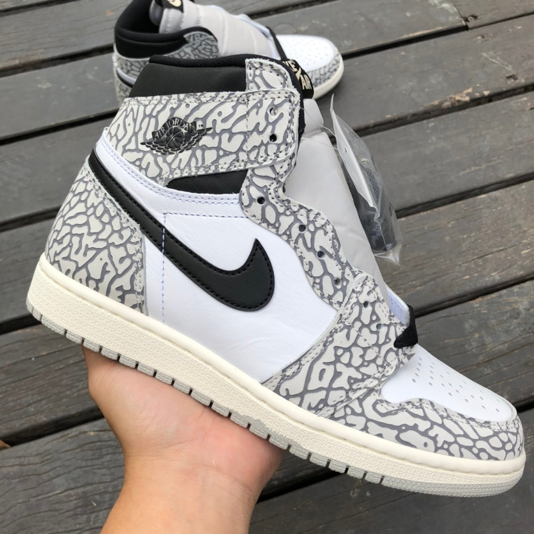 Jordan 1 Retro High OG Cimento Branco 