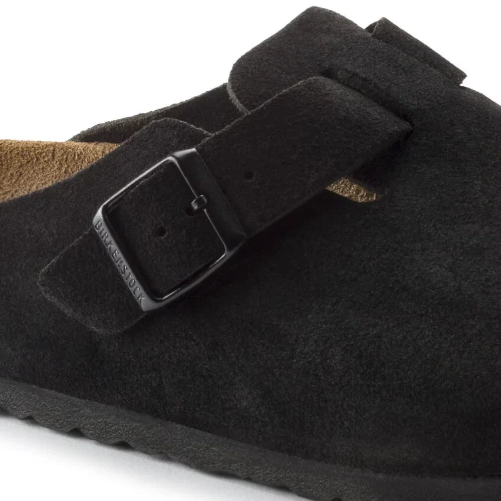 Birkenstock Boston Soft Footbed Camurça Preta