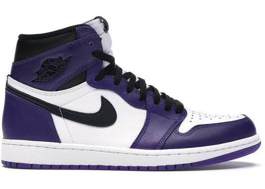 Jordan 1 Retro High Court Roxo Branco 