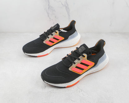 Adidas Ultraboost 22 Preto Turbo Laranja Flash 