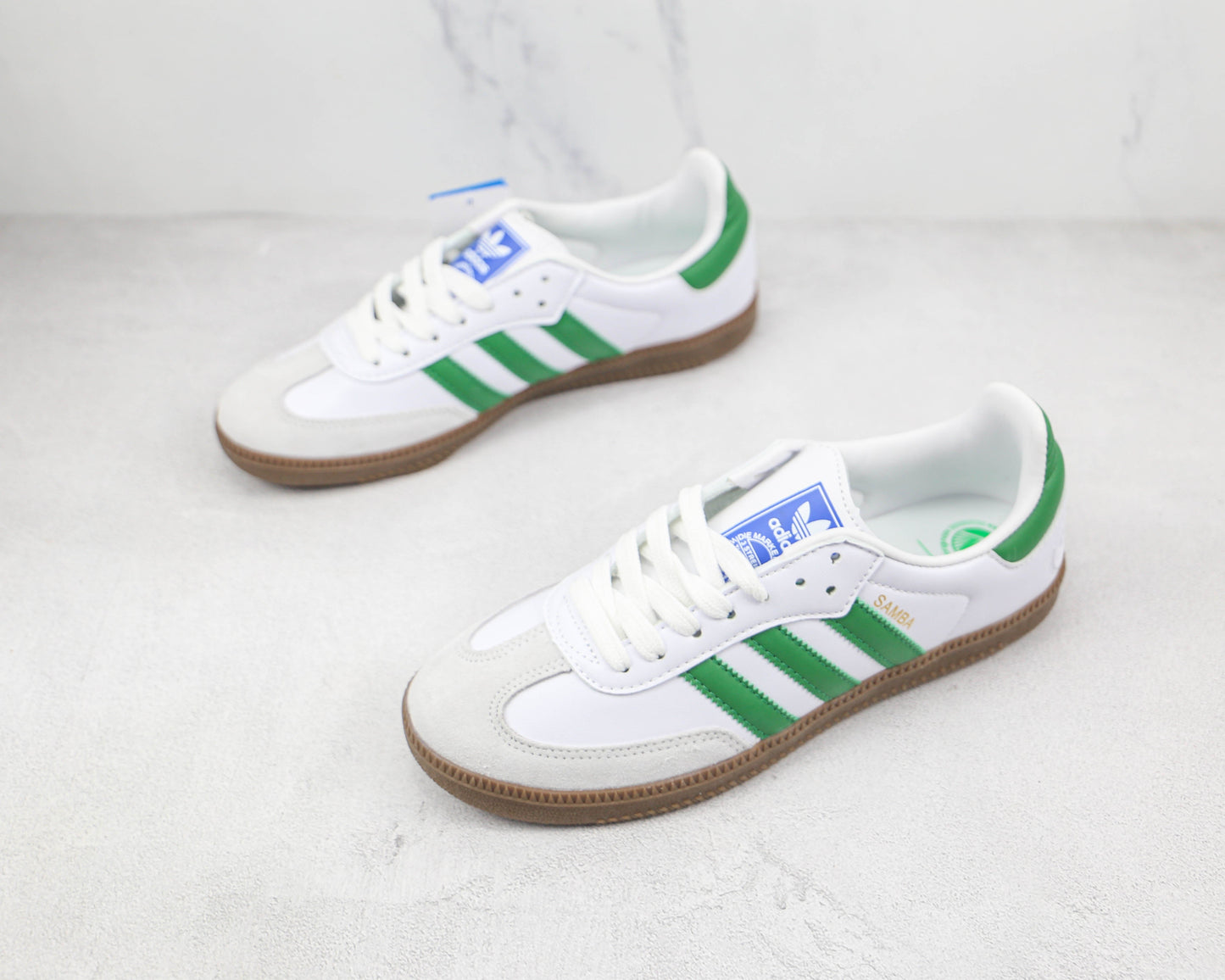 Tênis Adidas Samba OG Branco Verde 