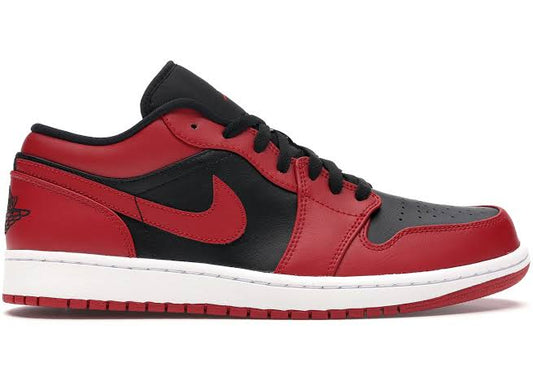 Jordan 1 Low Bred Toe Vermelho 