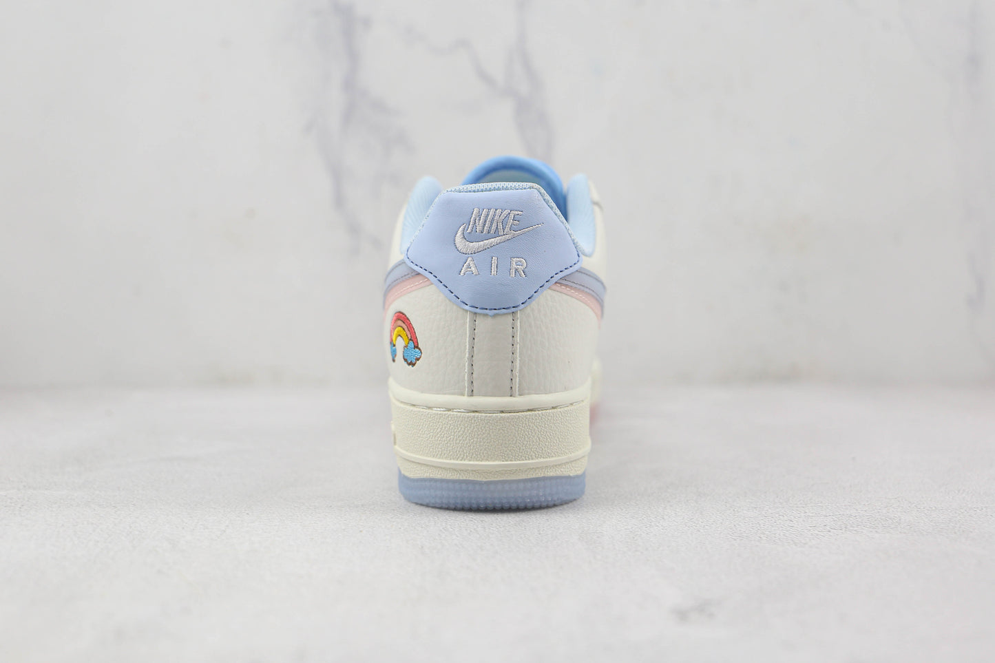 Nike Air Force 1 Double Swoosh Azul Metálico Claro