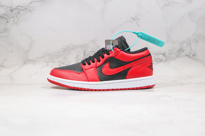 Jordan 1 Low Bred Toe Vermelho 