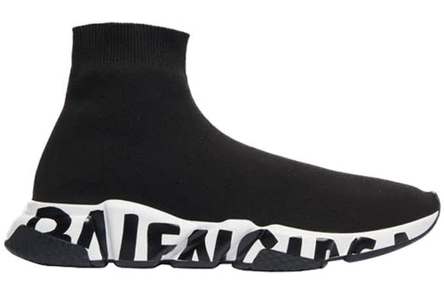 Tênis Balenciaga Speed ​​Graffiti Preto e Branco 