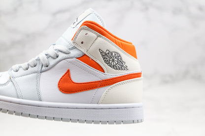 Jordan 1 Mid Starfish Pure Platinum 