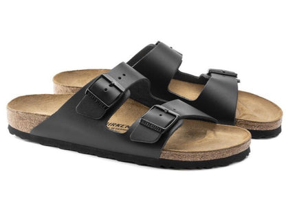 Birkenstock Arizona em couro liso preto