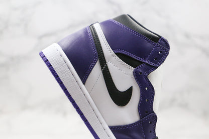 Jordan 1 Retro High Court Roxo Branco 