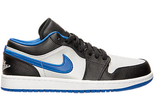 Air Jordan 1 Low Preto Branco Azul Royal Platina
