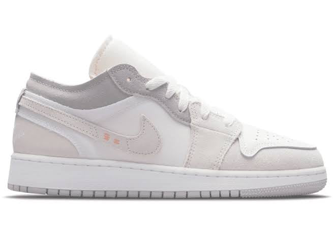 Air Jordan 1 Low Inside Out Creme Branco Cinza Claro