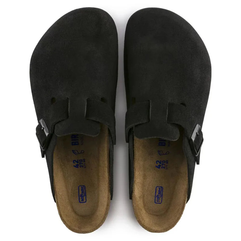 Birkenstock Boston Soft Footbed Camurça Preta