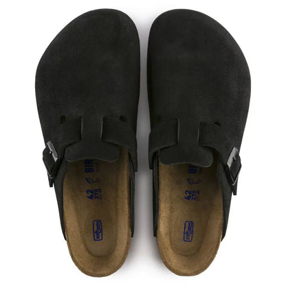 Birkenstock Boston Soft Footbed Camurça Preta