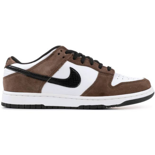 Nike SB Dunk Low Branco Preto Trilha Marrom