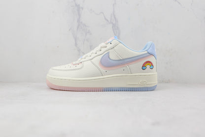 Nike Air Force 1 Double Swoosh Azul Metálico Claro