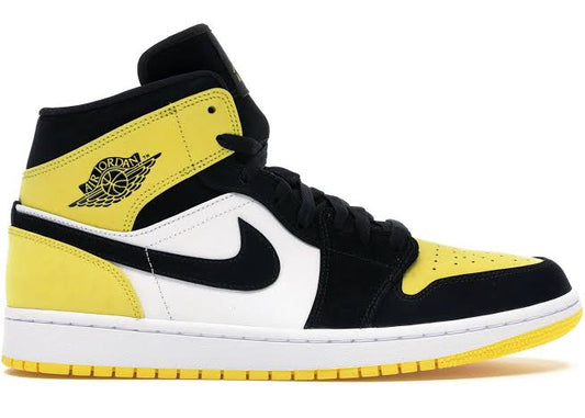 Jordan 1 Mid Yellow Toe Preto 