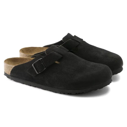 Birkenstock Boston Soft Footbed Camurça Preta