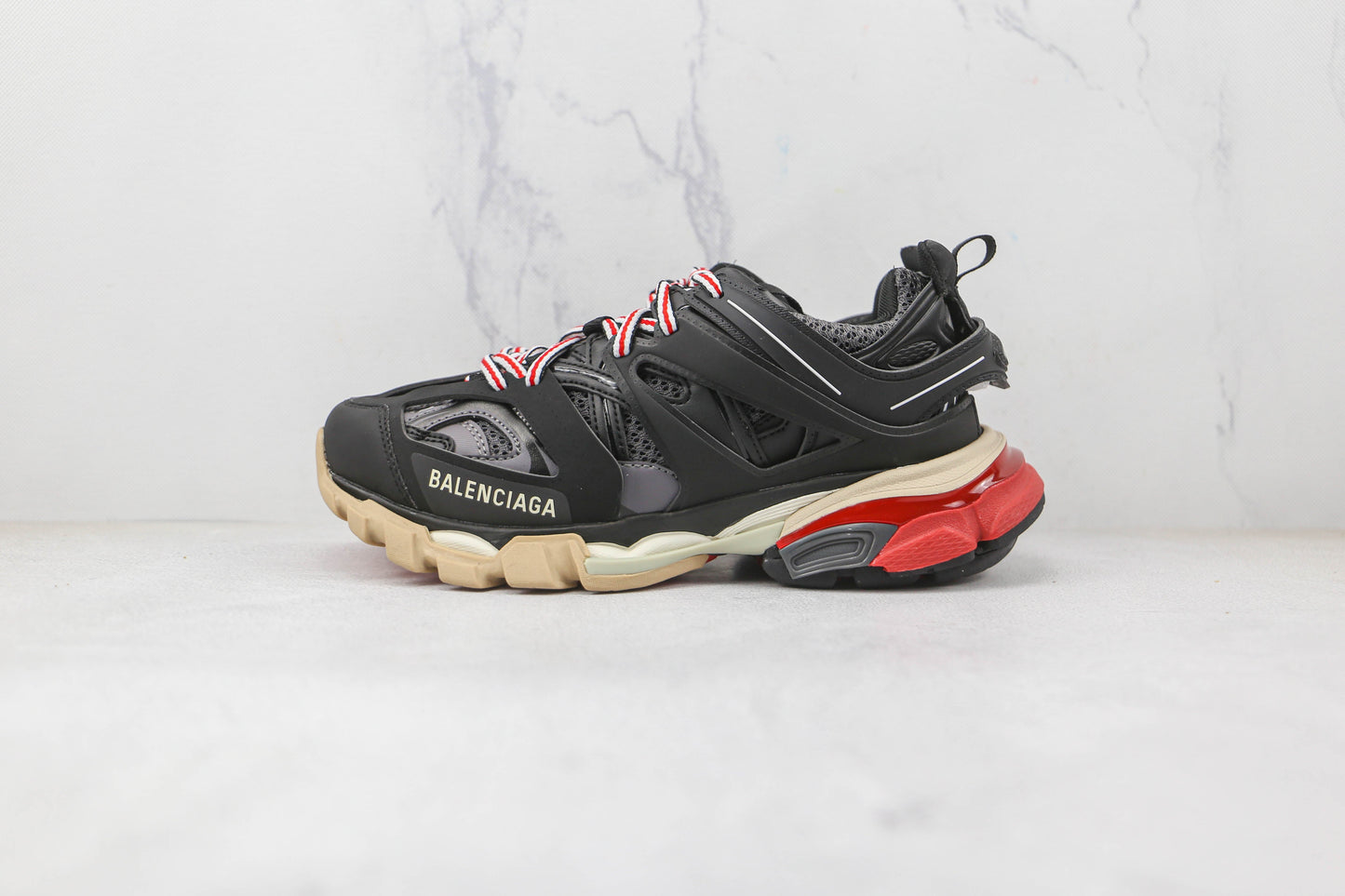 Balenciaga Track Preto Cinza Vermelho 
