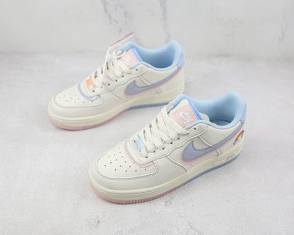 Nike Air Force 1 Double Swoosh Azul Metálico Claro