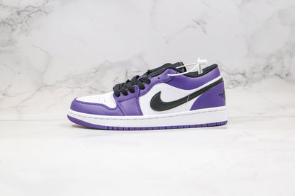 Jordan 1 Low Court Roxo Branco 