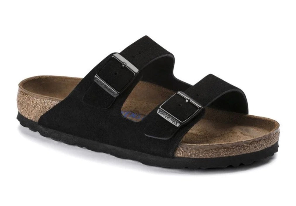 Birkenstock Arizona Soft Footbed Camurça Preta