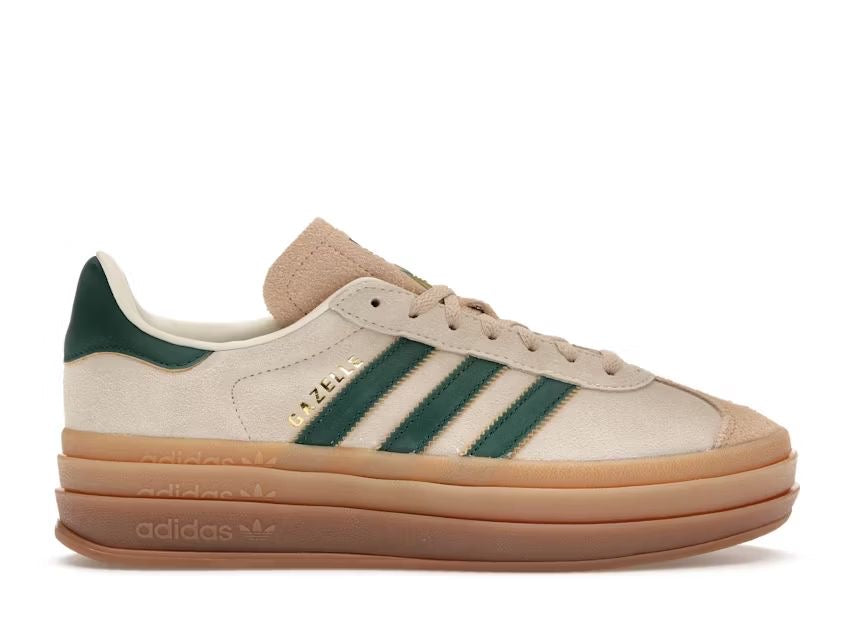 Adidas Gazelle Bold Magic Bege Verde Universitário