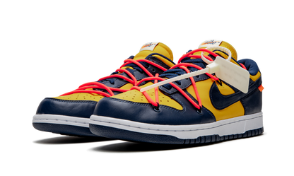 Nike Dunk Low Off White University Gold Midnight Navy