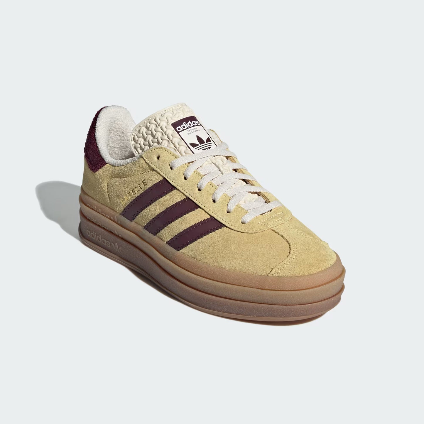 Adidas Gazelle Bold Quase Amarelo Bordô