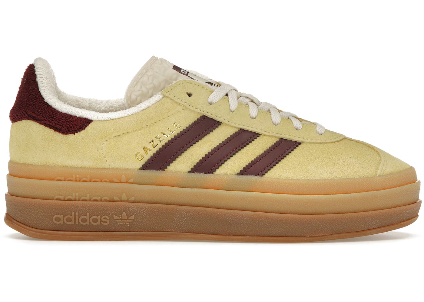 Adidas Gazelle Bold Quase Amarelo Bordô