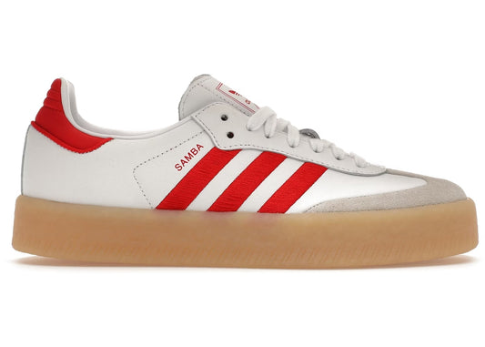 Adidas Sambae Branco Melhor Vermelho Goma 