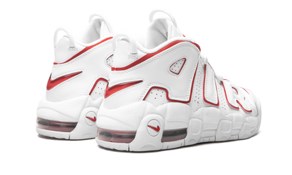 Nike Air More Uptempo Branco com Contorno Vermelho Universitário